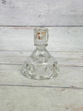 Moon and Star Clear Glass Single Candlestick Holder MN39