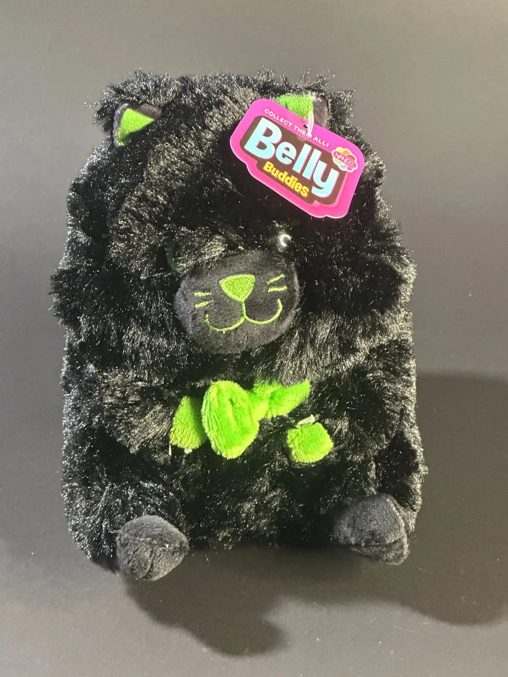 Nanco Belly Buddies Black Cat Plush Toy