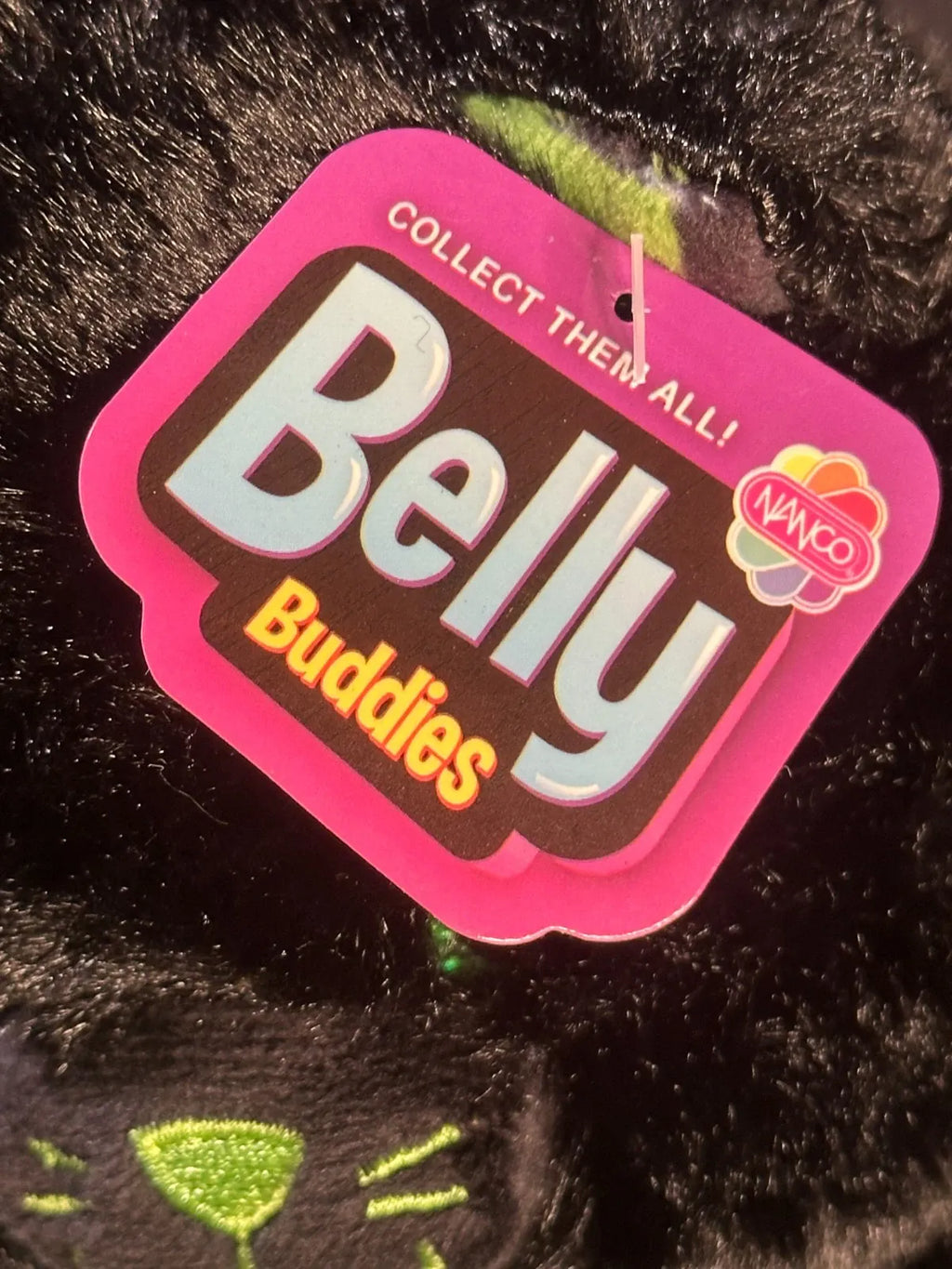 Nanco Belly Buddies Black Cat Plush Toy