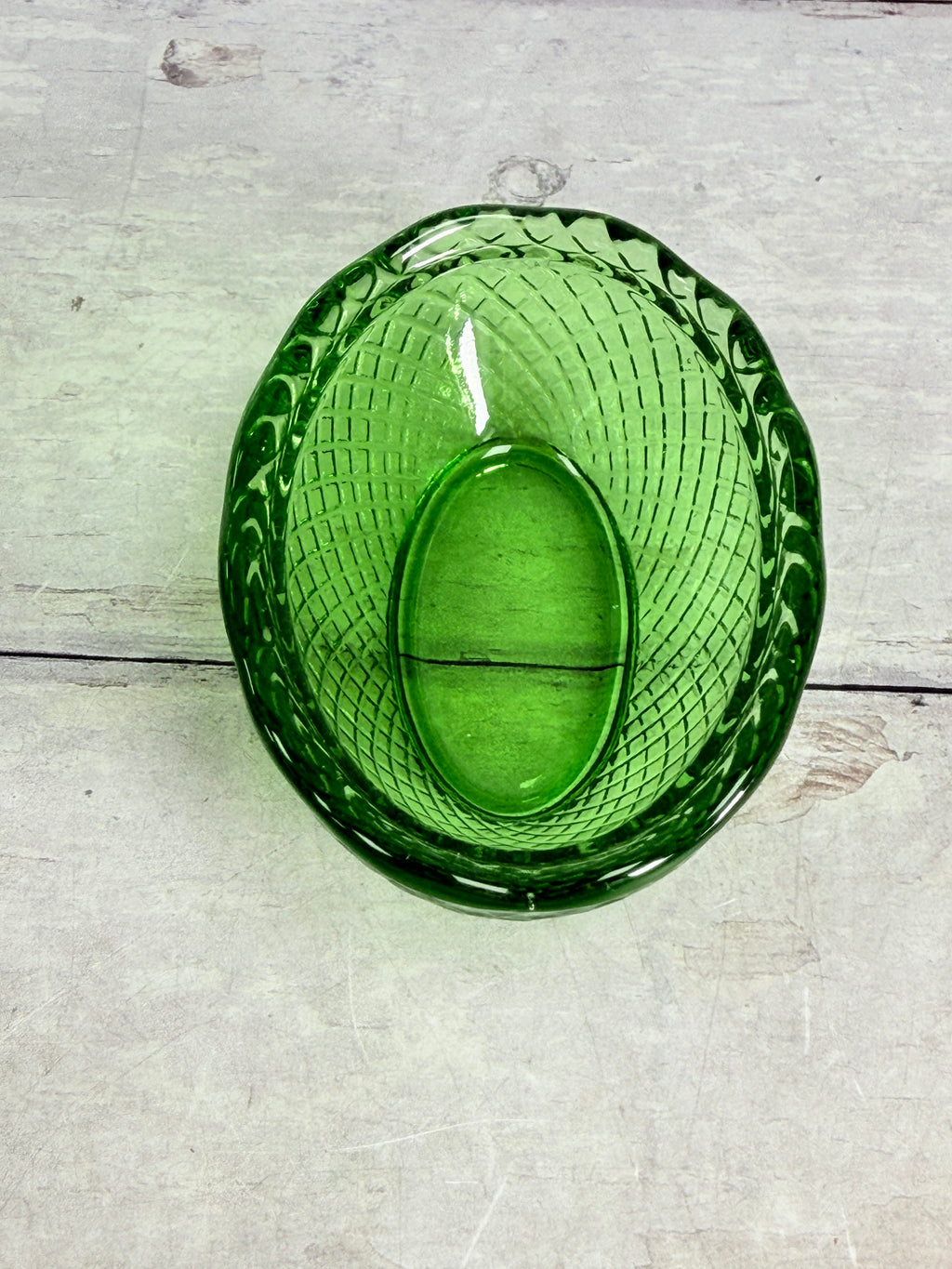 L.E. Smith Emerald Green 3 inch Hen on Nest Covered Dish S013