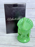 L.E. Smith Jadeite Glass Turkey on Nest Covered Bowl – Original Box S105