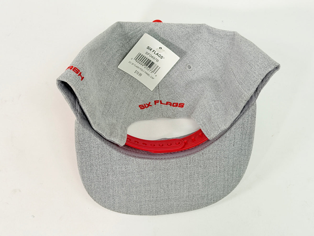 Six Flags The Flash Gray & Black Snap-Back Hat