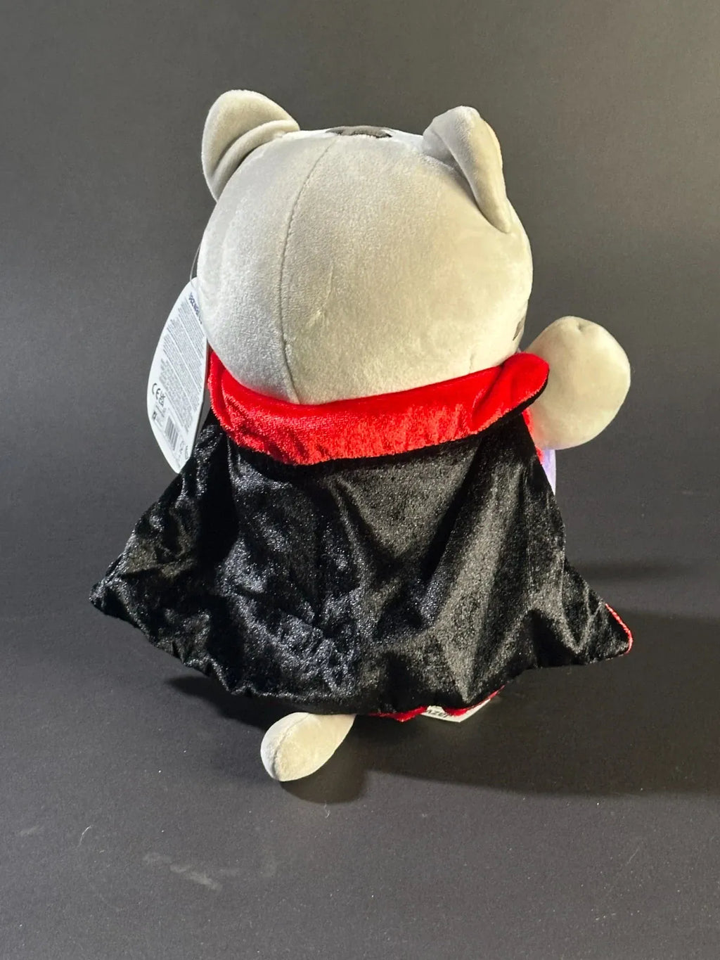 Squishmallows Hug Mees Tally the Cat Vampire Dracula Halloween Gray Tabby