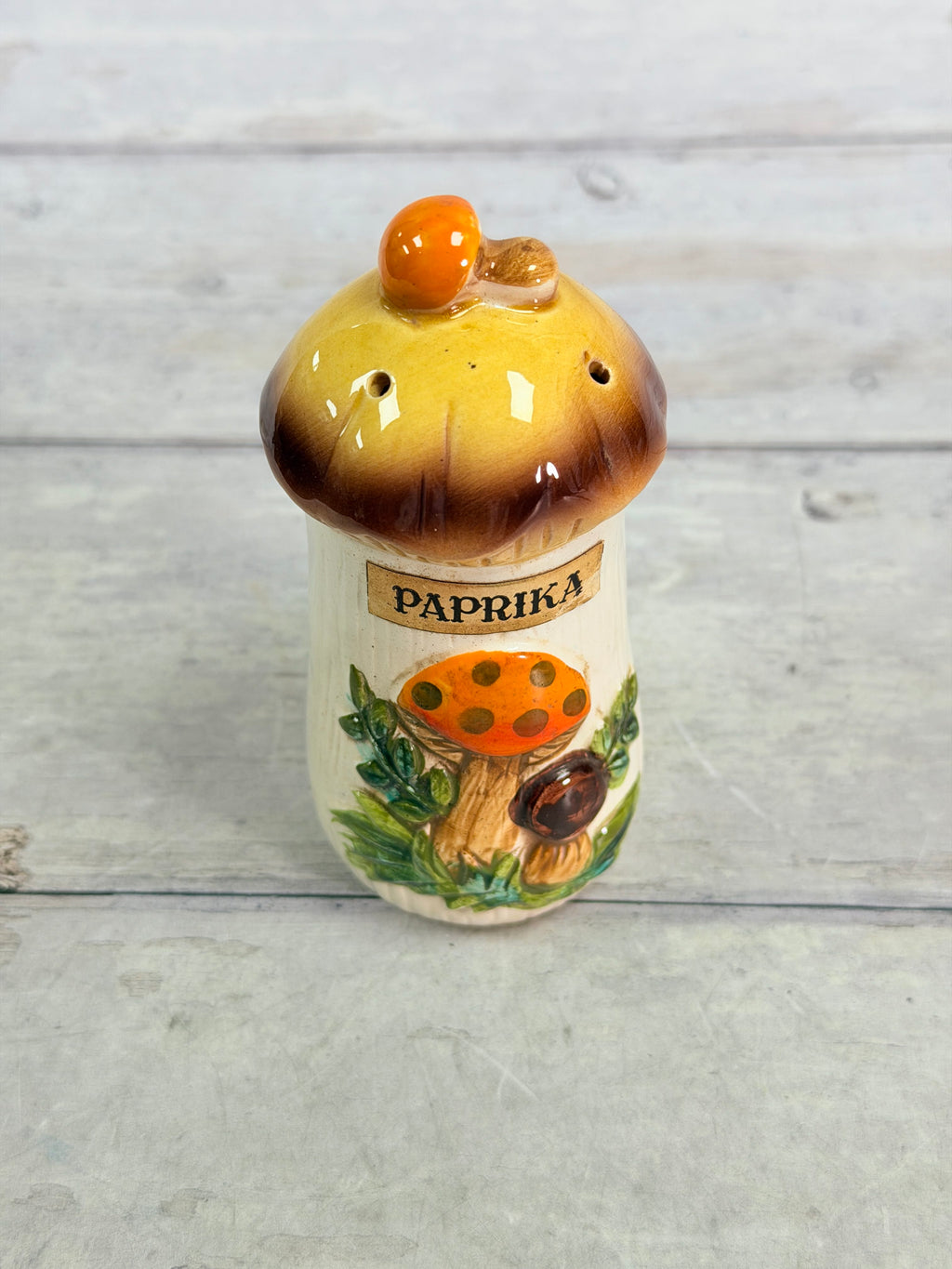 SR26. Sears Merry Mushroom Paprika Spice Shaker – Original Front Label SR26