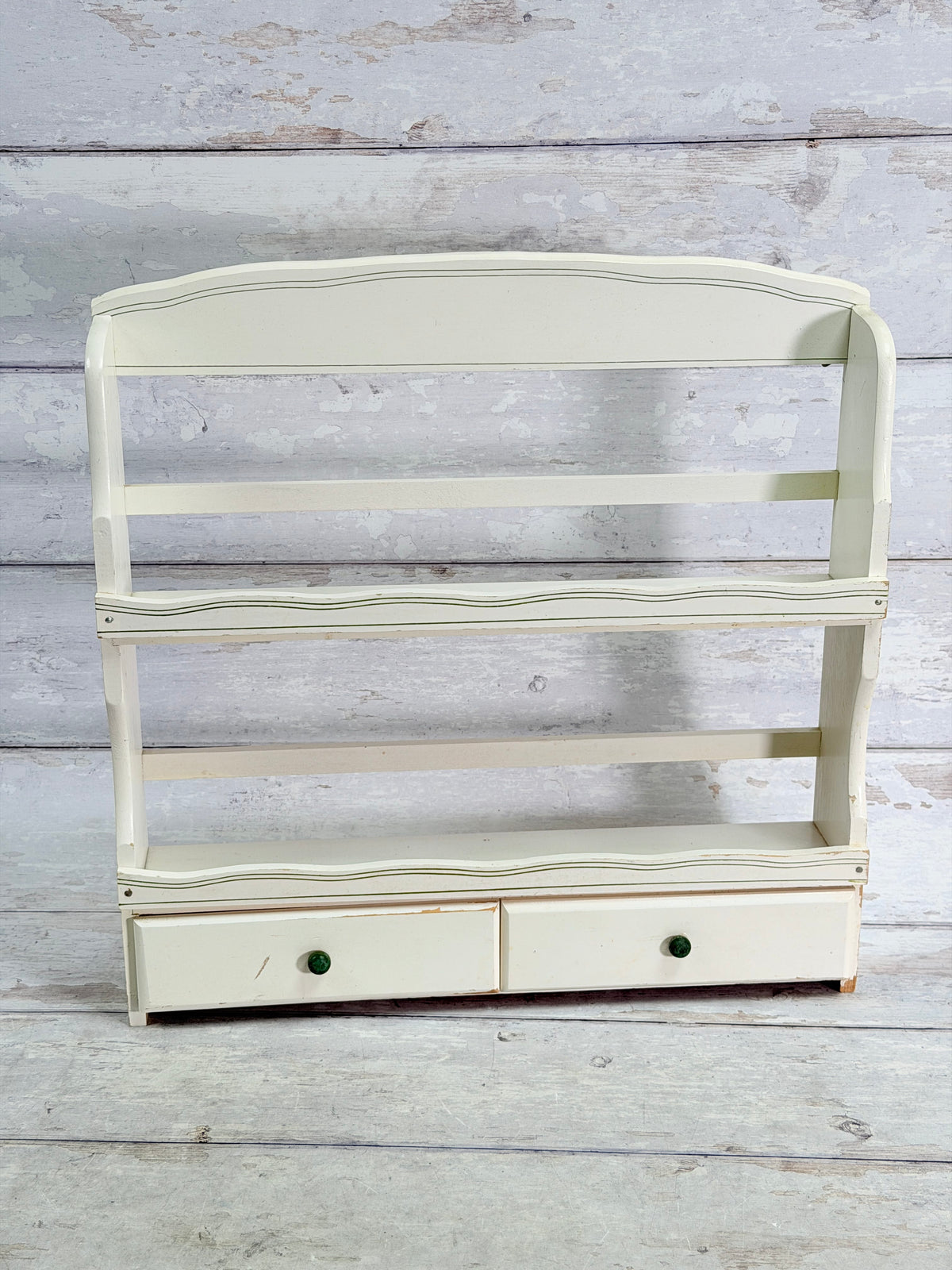 SR48. Sears Merry Mushroom Wooden Spice Rack with 2 Drawers – Official Spice Shaker Display SR48