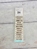 SR49. Sears Merry Mushroom Spice Shaker Replacement Labels – 24 Self-Stick Labels NOS Japan SR49