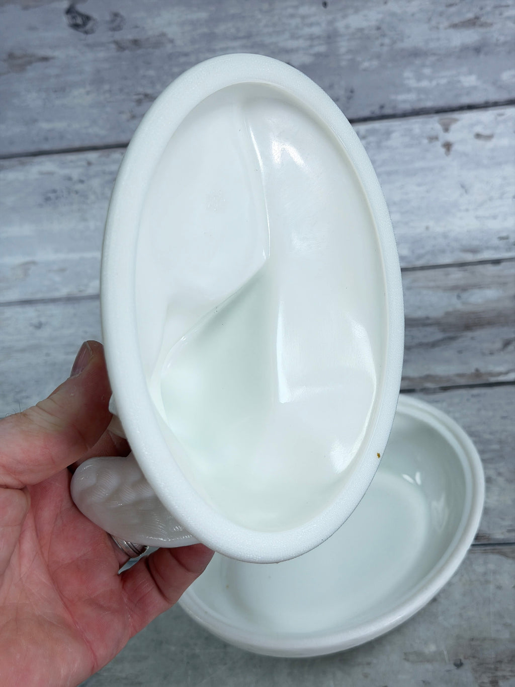Westmoreland Glass Milk Glass Eagle on Nest Covered Dish – American Eagle WG20