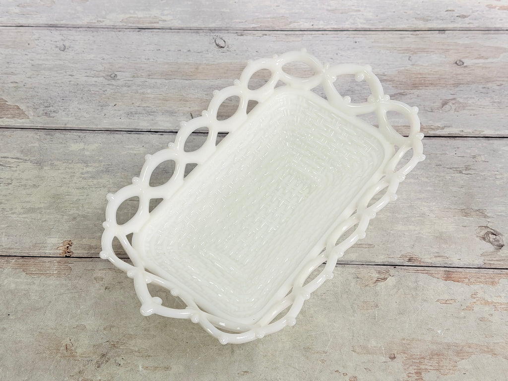 Westmoreland Milk Glass Raised Wing Swan Covered Dish on Lacy Base WG25