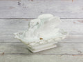 Westmoreland Milk Glass Raised Wing Swan Covered Dish on Lacy Base WG25