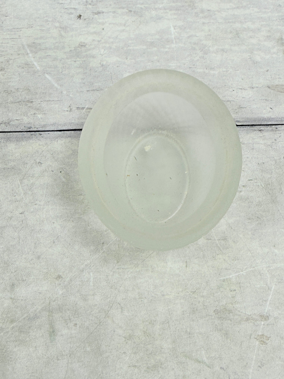 Central Glass Co. Chick Salt Cellar, Frosted Glass Mini Hen on Nest Z125