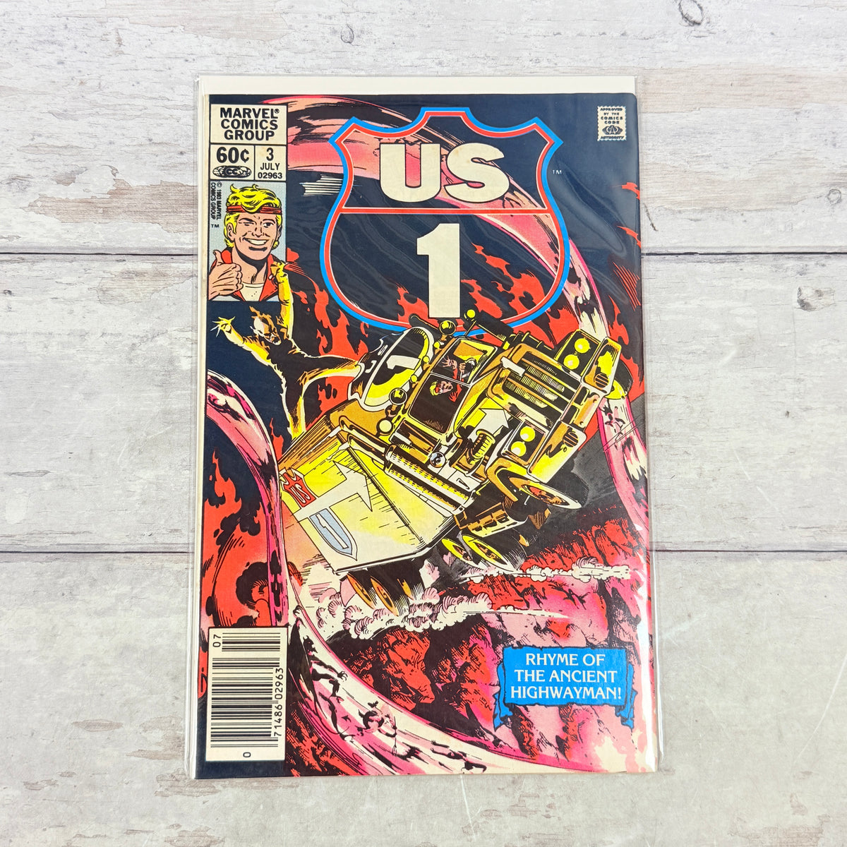 U.S. 1 #3 (1983) Newsstand: full front cover of the actual pre-owned copy.