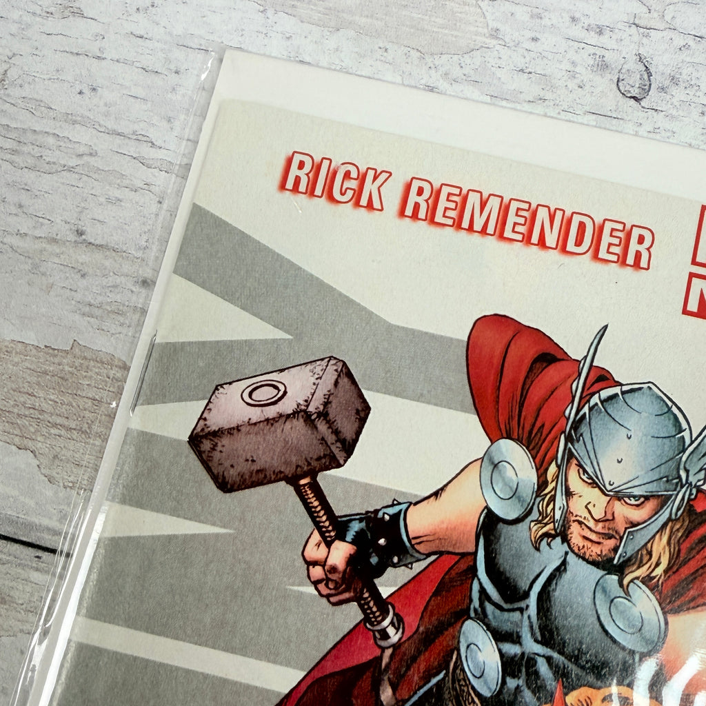 Uncanny Avengers #1 (2012): upper-left front corner and issue detail of the actual pre-owned copy.