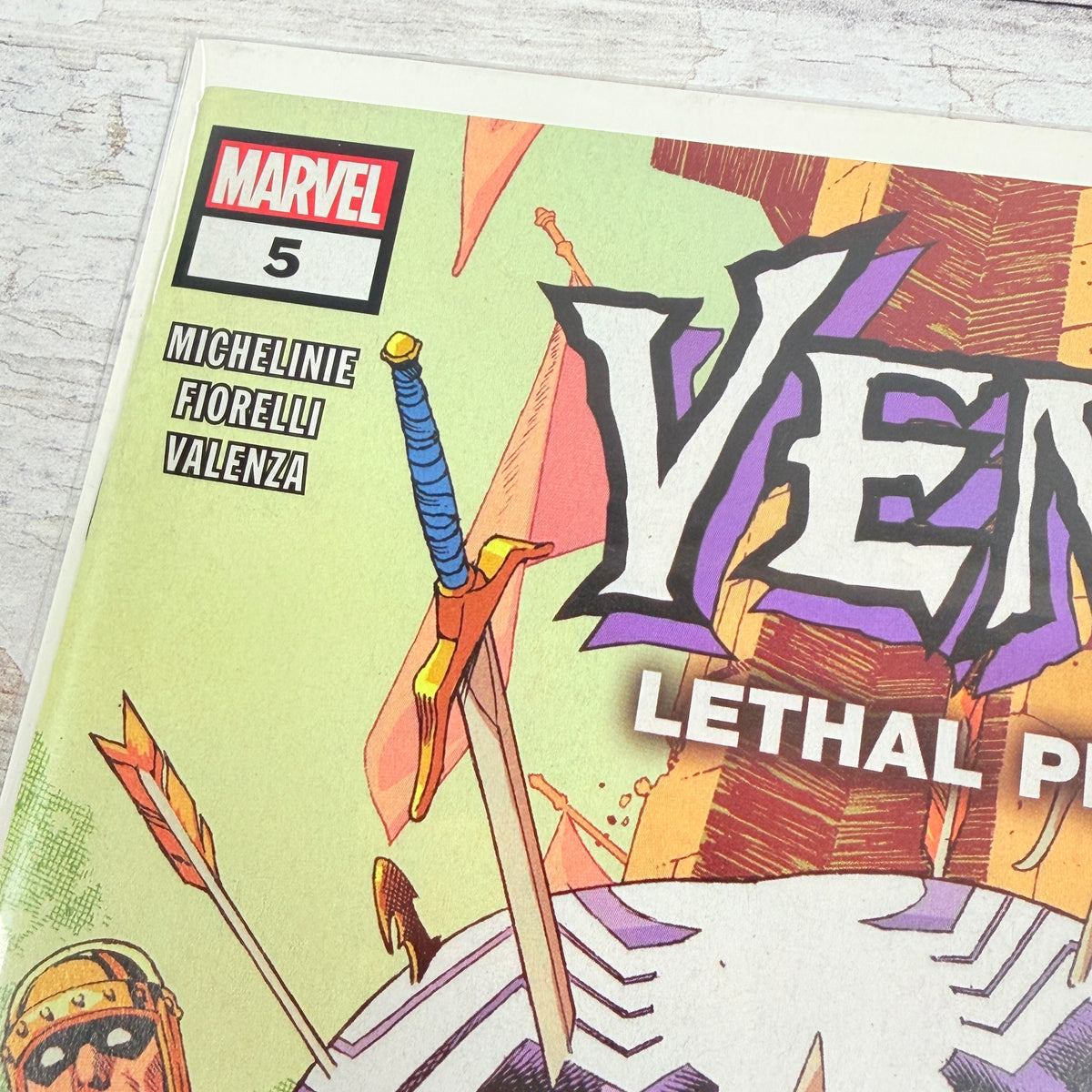 Venom: Lethal Protector #5 (2022), Paulo Siqueira regular cover, first-print barcode: upper-left front detail of the actual pre-owned copy.