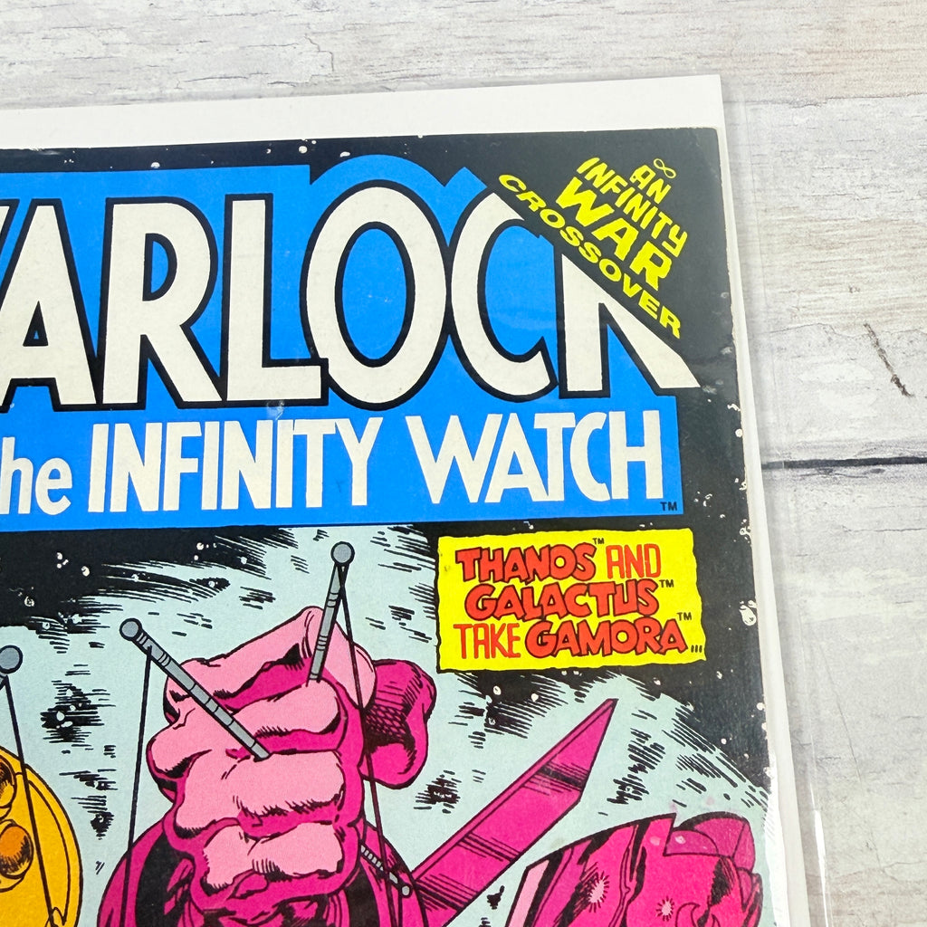 Warlock and the Infinity Watch #9 (1992) Marvel Comics — upper-right detail