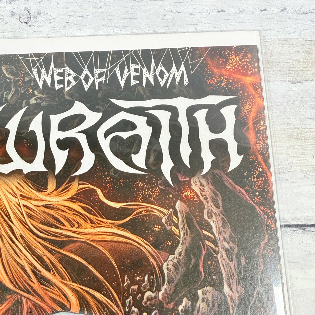 Web of Venom: Wraith #1 (2020): upper-right front corner and title detail of the actual pre-owned copy.