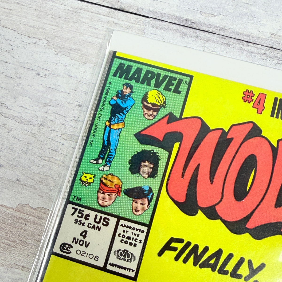 Wolfpack #4 (1988) Marvel Comics, upper-left issue box