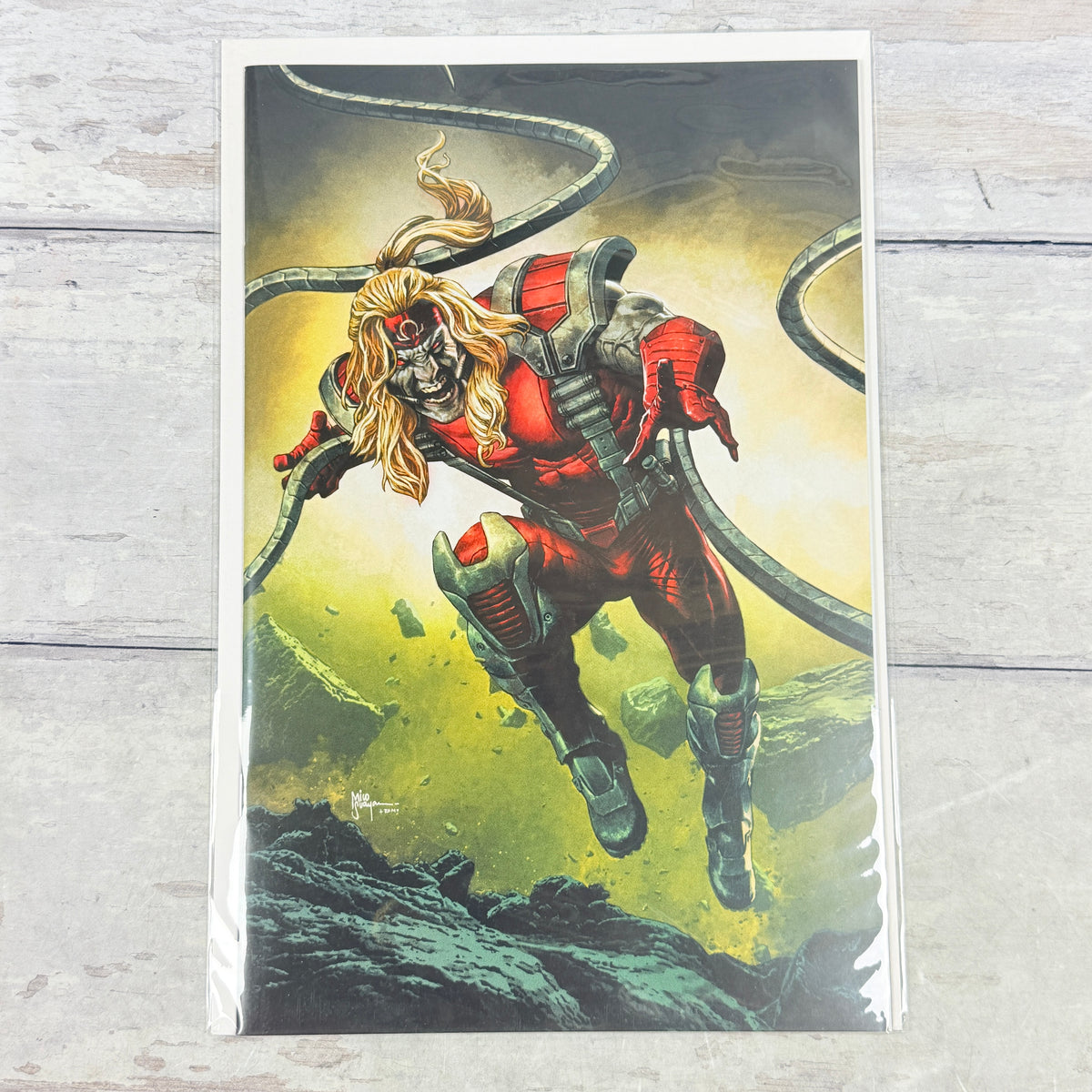 Wolverine #3 (2024) Mico Suayan Omega Red Virgin Cover — full front artwork