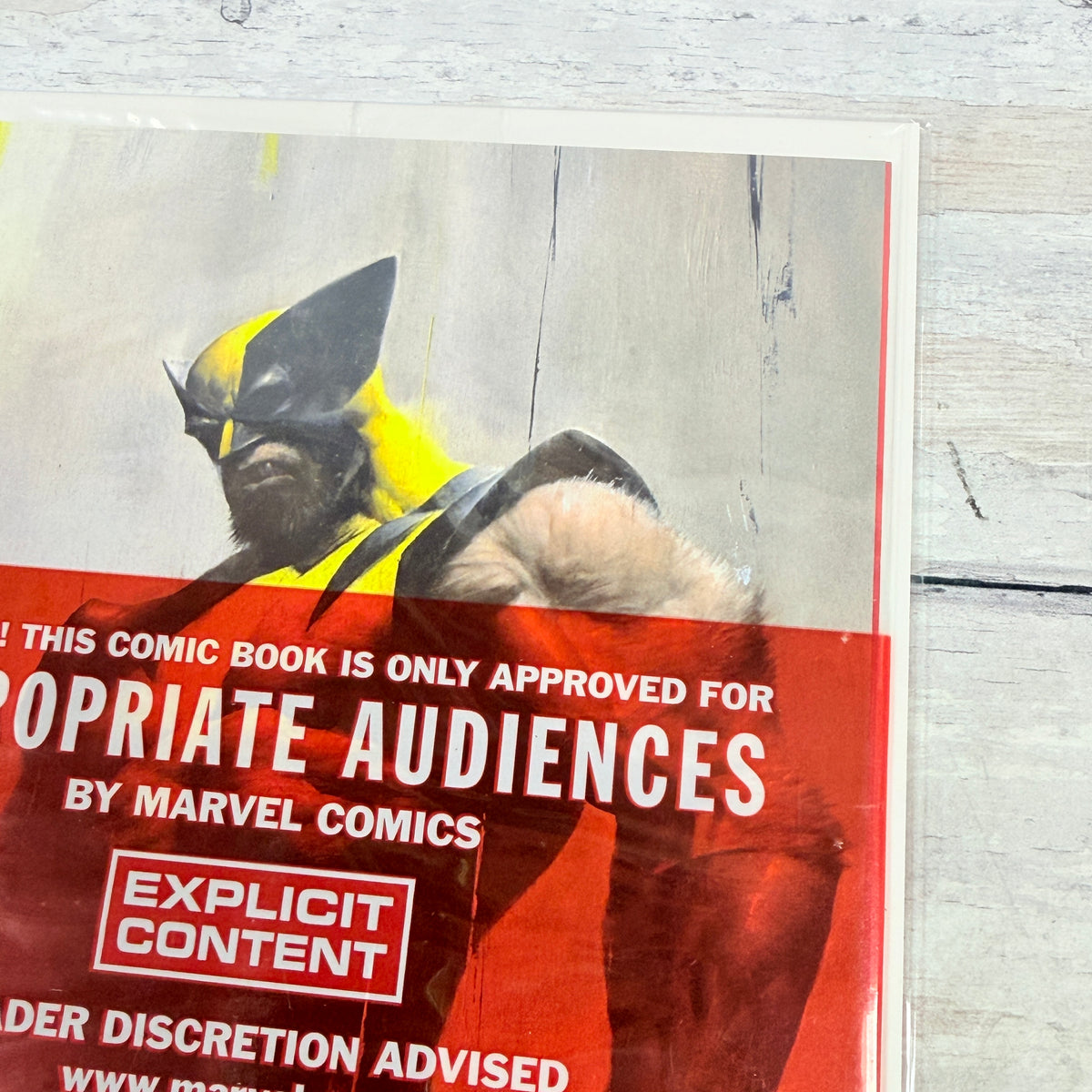 Wolverine: Revenge Red Band #1 (2024) Puppeteer Lee Virgin Variant — upper-right detail