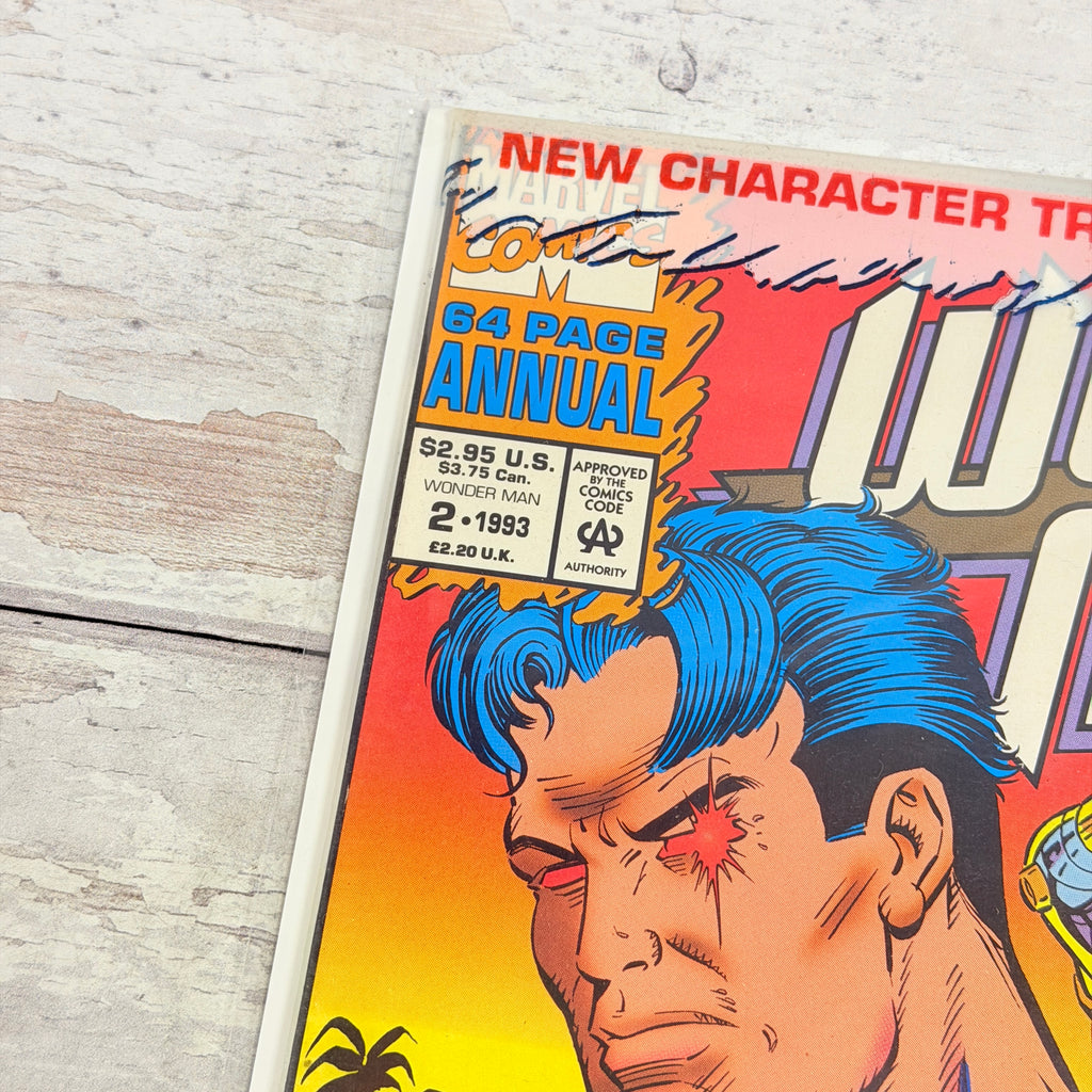 Wonder Man Annual #2, front upper-left corner/logo detail