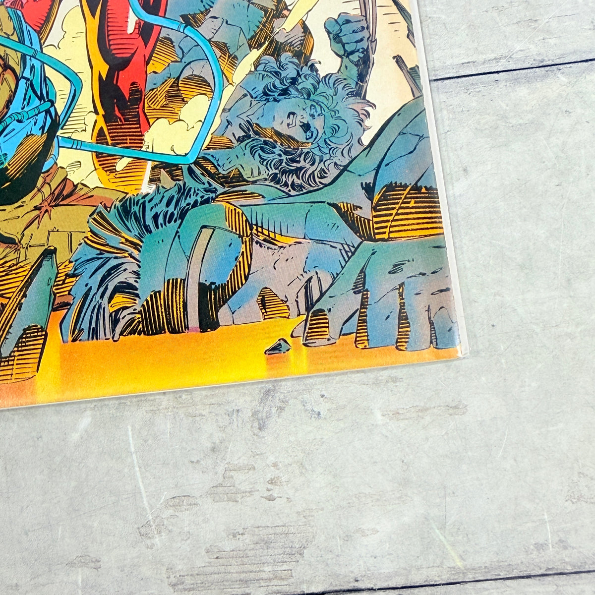 X-Men #2 (1991): lower-right front corner detail of the actual pre-owned copy.