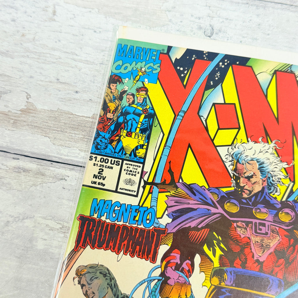 X-Men #2 (1991): upper-left front corner and issue detail of the actual pre-owned copy.