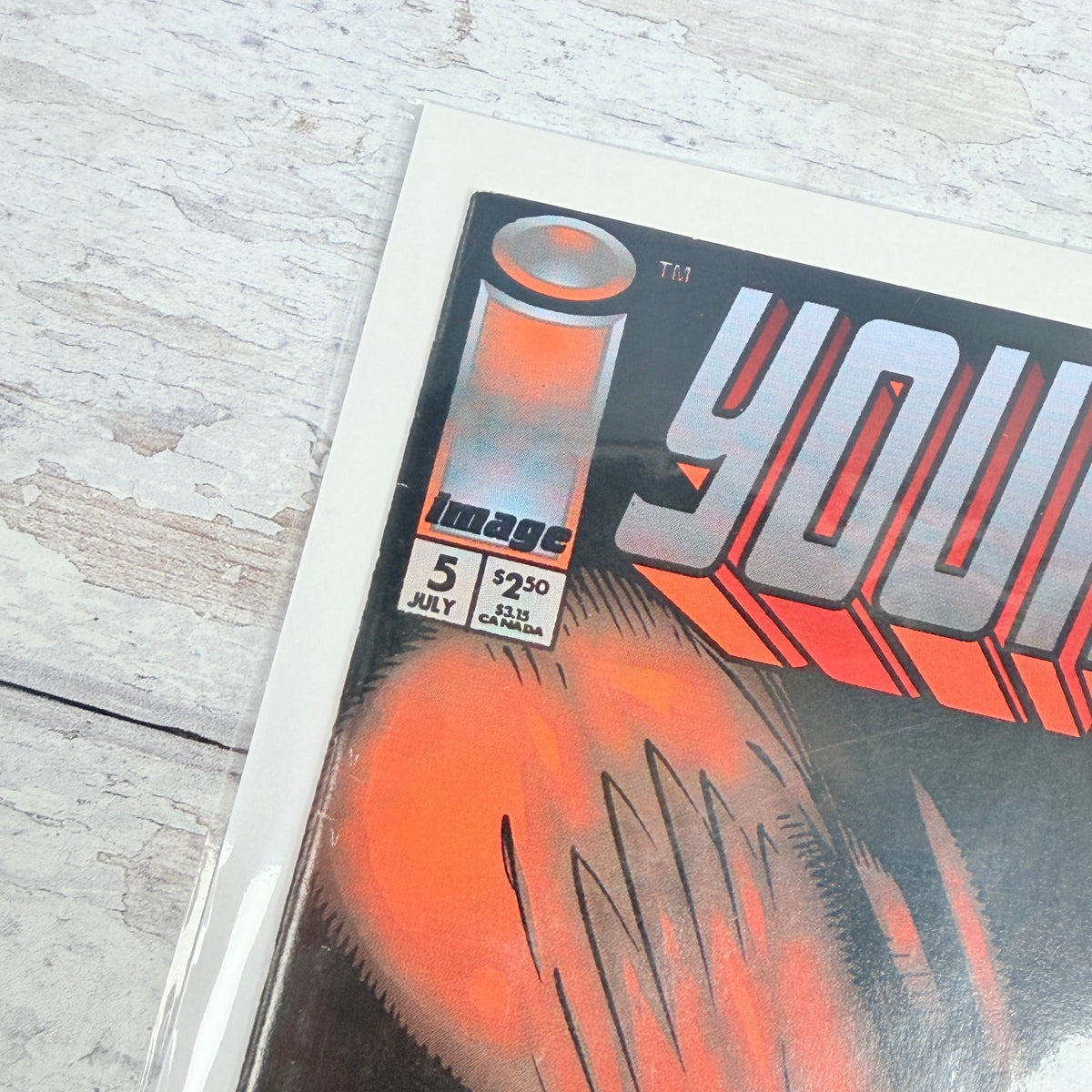 Youngblood #5 (1993) Image Comics, upper-left cover with issue details
